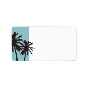 Retro Beach Address Labels