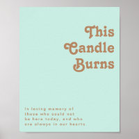Retro Beach | Affiche Aqua This Candle Burns