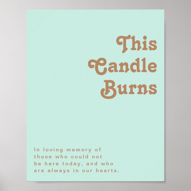 Retro Beach | Aqua This Candle Burns Poster (Front)