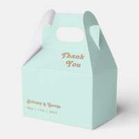 Retro Beach | Aqua Wedding Favour Box