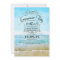 Retro beach blue ombre engagement party invites