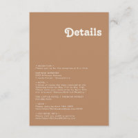 Retro Beach | Brown Details Enclosure Card