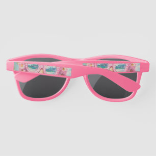 Retro Beach Girl avec lunettes de soleil florales