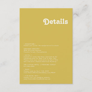 Retro Beach Gold Details Enclosure Card