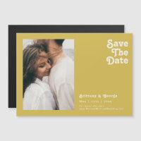 Retro Beach | Gold Horizontal Save The Date
