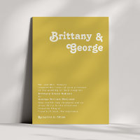 Retro Beach | Gold Traditional Wedding