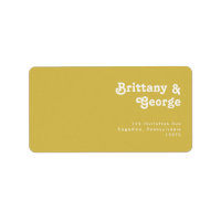Retro Beach | Gold Wedding RSVP Return Address