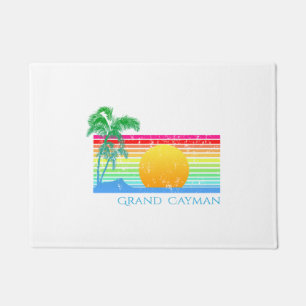Retro Beach Grand Cayman Doormat