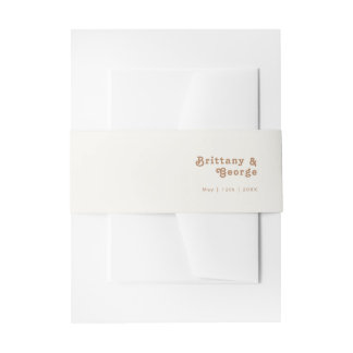 Retro Beach | Ivory Invitation Belly Band