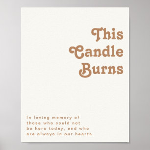 Retro Beach   Ivory This Candle Burns Poster