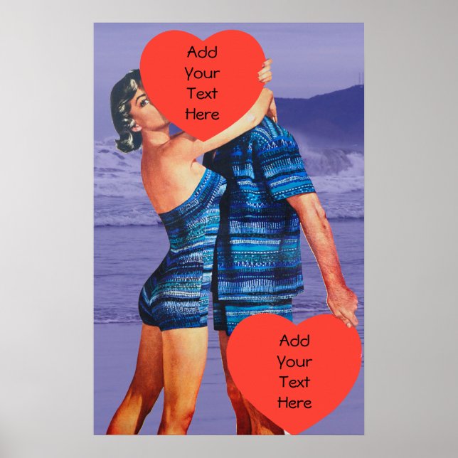 Retro Beach Lovers Poster (Front)