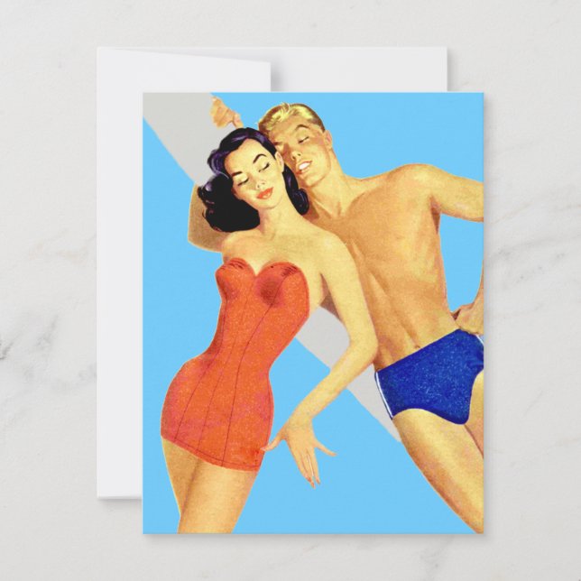 Retro Beach Party Invitation (Front)