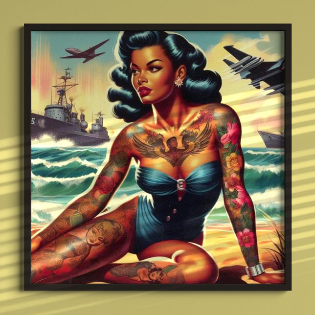 Retro Beach Pin-up Poster (Creator Uploaded)