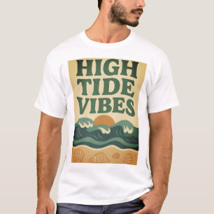 Retro Beach Sunset Surf Scene T-Shirt