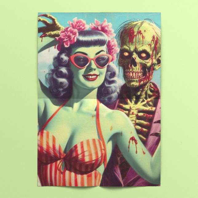 Retro Beach Zombie Pin-Up Tissue Paper (Creator Uploaded)