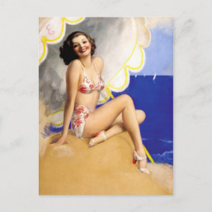 Retro Beauty 30 Postcard