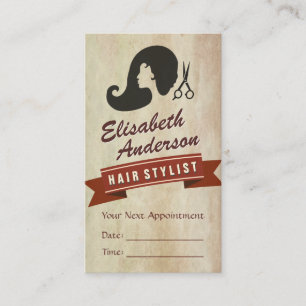 Retro Beauty - Hair Salon Stylist Appointment Card