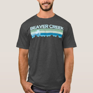 Retro Beaver Creek Colorado Distressed Skiing T-Shirt