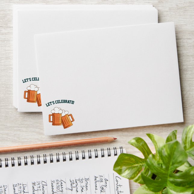 Retro Beer Birthday Envelope (Stacked)