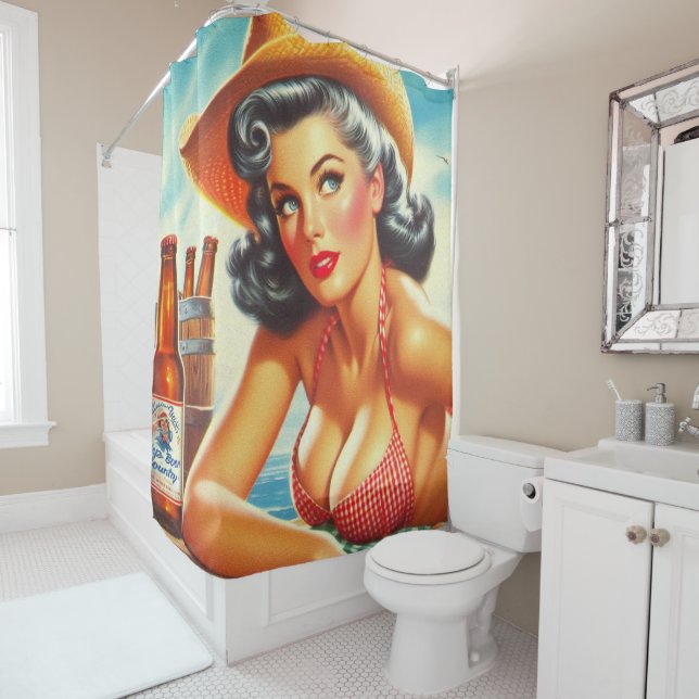 Retro Beer Country Girl (In Situ)