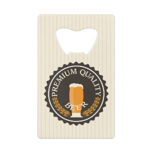 Retro Beer Label with Your Name Wallet Bottle Opener