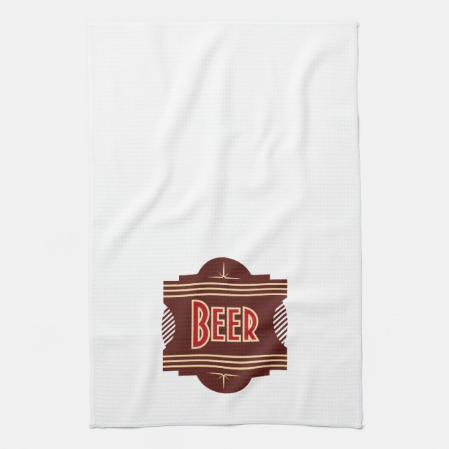Retro Beer Logo Bar Towels (Vertical)