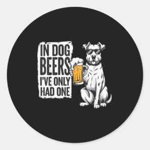 Retro Beer Pun Bar Pub Crawl Party Men - Funny Bee Classic Round Sticker