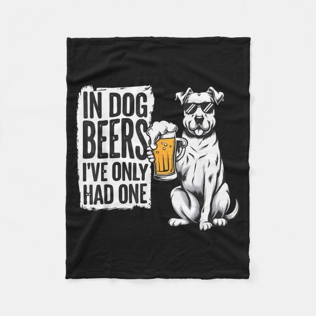 Retro Beer Pun Bar Pub Crawl Party Men - Funny Bee Fleece Blanket (Front)