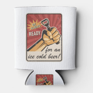 Retro Beer USSR УССР Soviet Propaganda Style Can Cooler