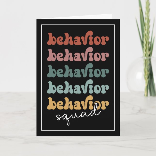 Retro Behaviour Squad Behavioural Therapist Card (Front)