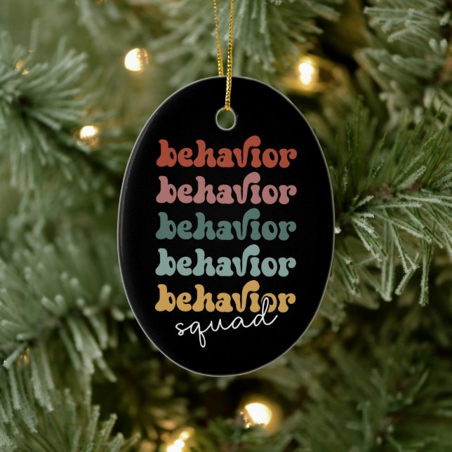 Retro Behaviour Squad Behavioural Therapist Ceramic Ornament (Tree)