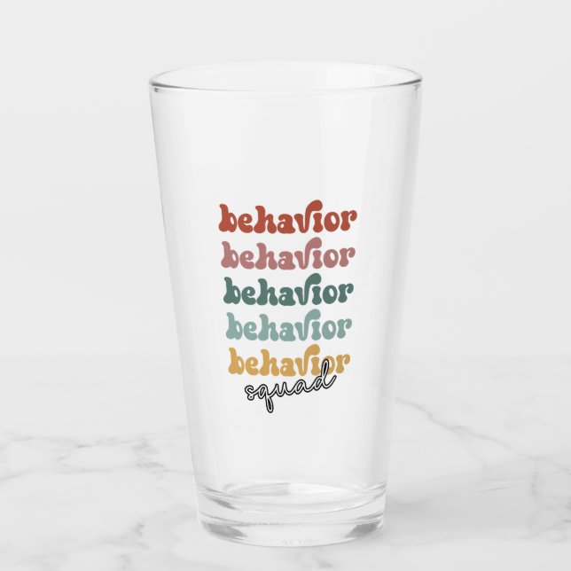 Retro Behaviour Squad Behavioural Therapist Glass (Front)