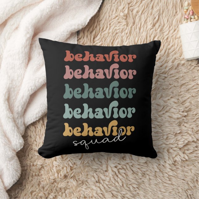 Retro Behaviour Squad Behavioural Therapist Throw Pillow (Blanket)