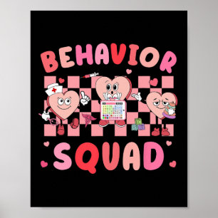 Retro Behaviour Therapist Valentine Applied Behavi Poster