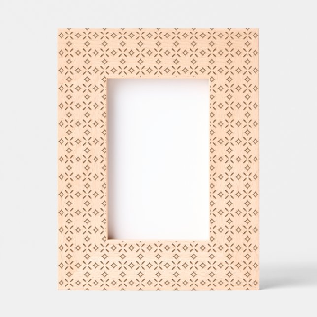 Retro Beige & Brown Geometric Shapes Etched Frames (Front)