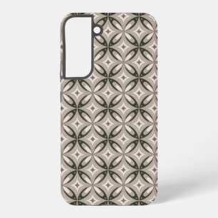 Retro Beige & Brown Geometric Shapes Samsung Galaxy Case