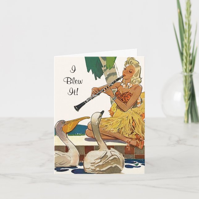 Retro Belated Birthday Oops Card Cards I blew it! (Front)