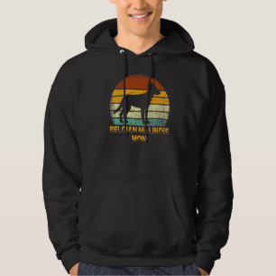 Retro Belgian Malinois Mom  Doxie Dog Owner Mother Hoodie