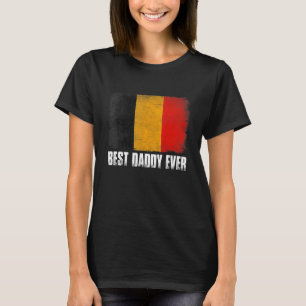 Retro Belgium Flag Best Daddy Ever Father's Day T-Shirt
