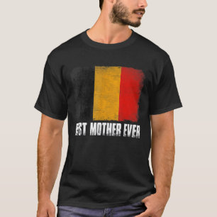 Retro Belgium Flag Best Mother Ever  Mother's Day T-Shirt