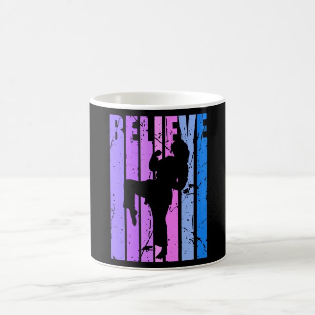 Retro Believe Judo Karate Martial Arts Kung Fu Coffee Mug (Center)