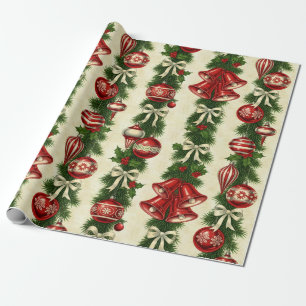Retro Bells & Baubles Wrapping Paper