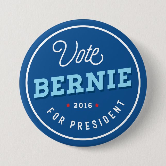 Retro Bernie 3 Inch Round Button (Front)