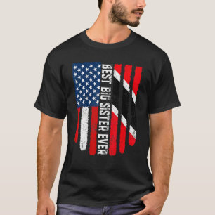 Retro Best Big Sister Ever American Trinidad And T T-Shirt