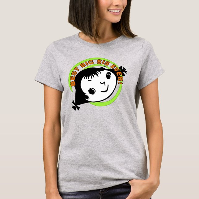 Retro Best Big Sister Ever T-Shirt (Front)