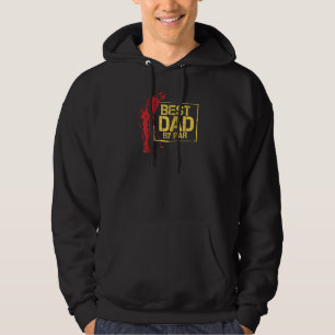 Retro Best Dad By Par Daddy Father's Day Golf Mens Hoodie