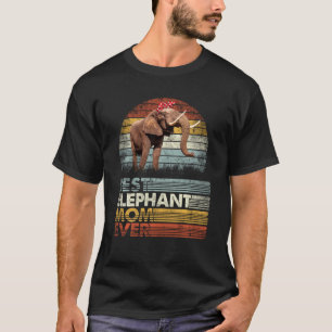 Retro Best Elephant Mom Ever  Animals Lover T-Shirt
