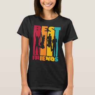 Retro Best Friends Group Matching Besties Bf Forev T-Shirt