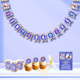 Retro Best Grad Ever Photo Graduation Party Bunting Flags