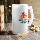 Retro Best Grandpa By Par Custom Fathers Day Frosted Glass Beer Mug<br><div class="desc">Retro Best Grandpa By Par design you can customize for the recipient of this cute golf theme design. Perfect gift for Father's Day or grandfather's birthday. 

The text "GRANDPA" can be customized with any dad moniker by clicking the "Personalize" button above</div>